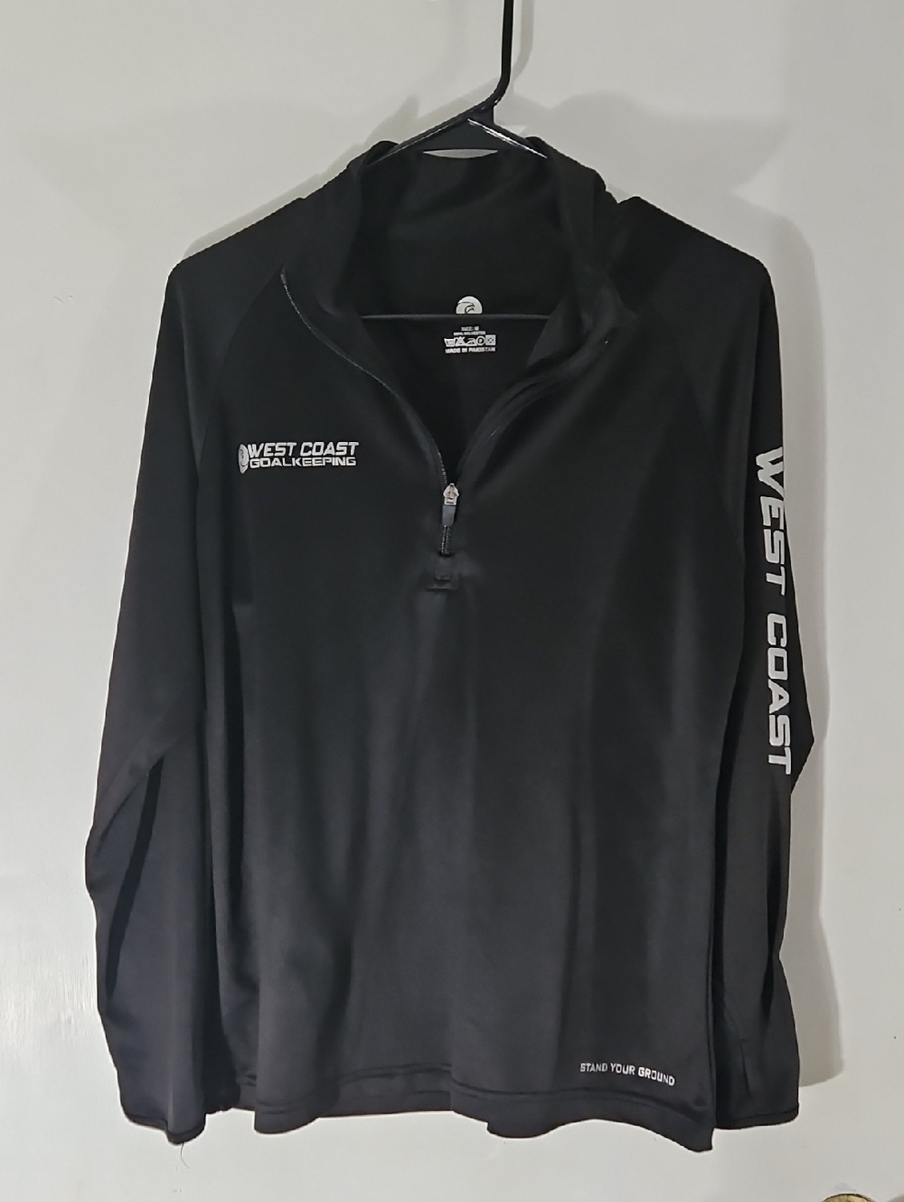 West Coast Goalkeeping Black Quarter-Zip. M